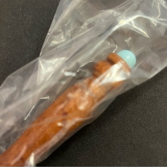 Set of 8 Japanese Stainless Steel Fondue Forks w/Wooden Handles Colored Ends - Picture 3 of 5